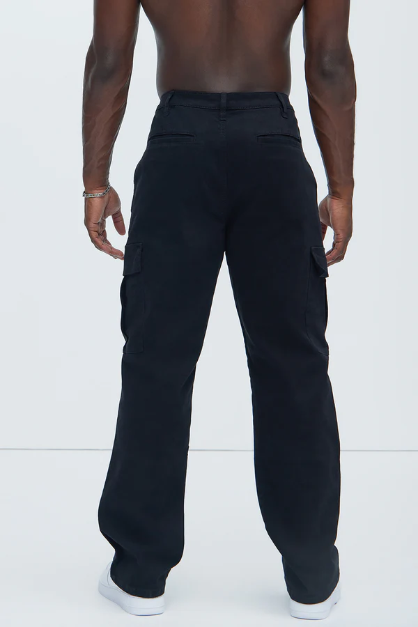 Pantalones Tipo Cargo Kyle Straight Negro-3