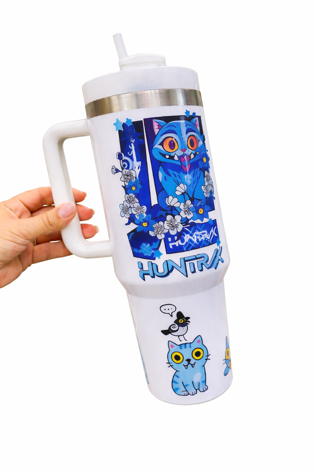 Vaso Termico Huntrix 1 2 Litros Acero Inoxidable con Bombilla-0