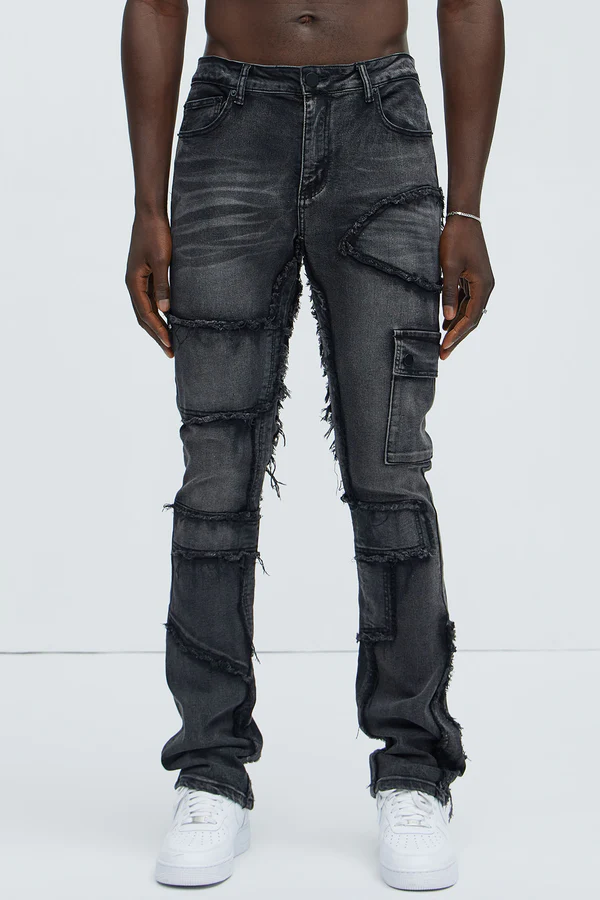 Jeans Pull Up To The Scene Skinny Flare Black Wash-2