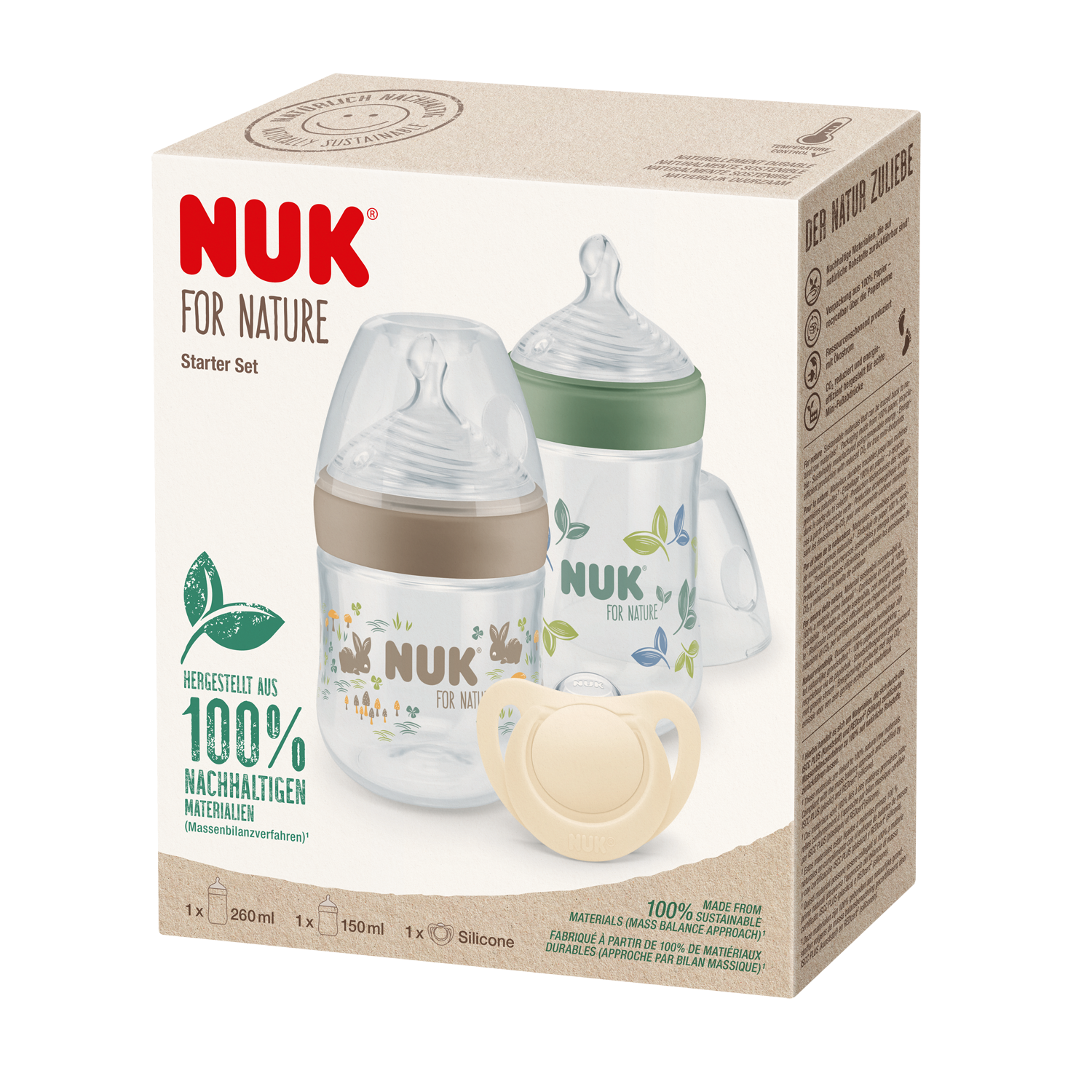 Set mamaderas recién nacido Nuk For Nature-1
