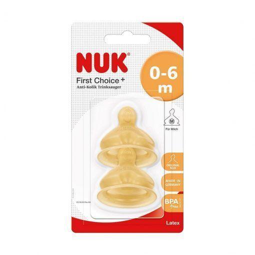 Tetina látex etapa 1 (0-6m) talla M First Choice+ Nuk-1
