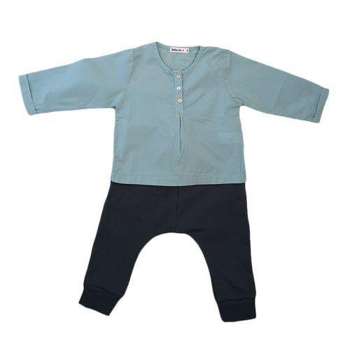 Set blusa celeste y pantalón azul-0