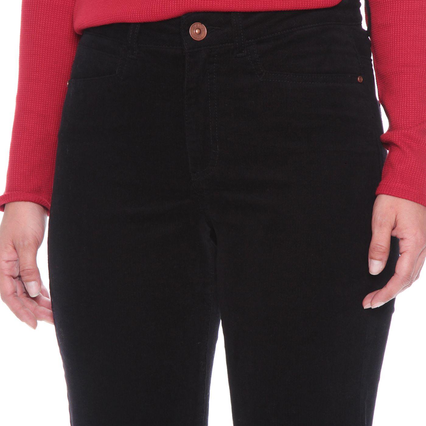 Pantalon Recto Tiro Alto Pretina Basica Un Boton-3