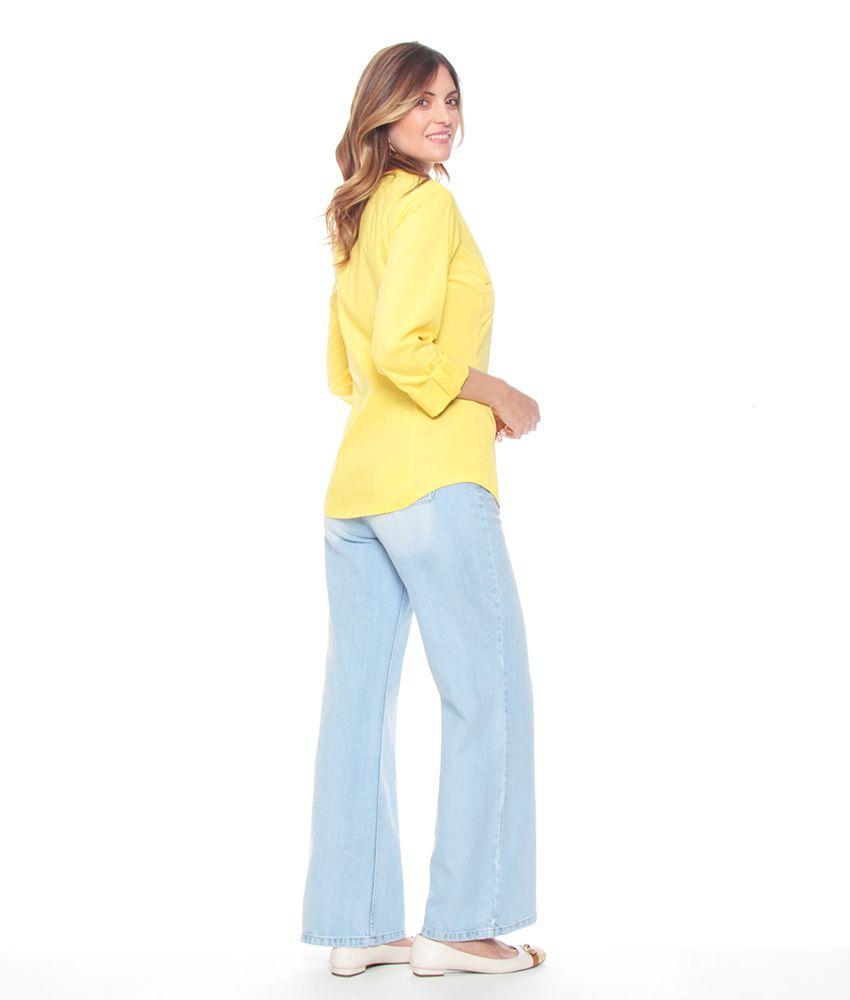 Blusa Manga Larga Con Aplicacion De Rib En Costado-3