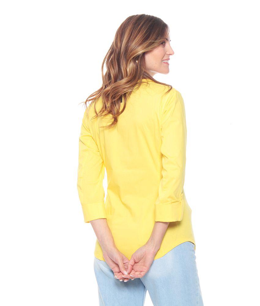 Blusa Manga Larga Con Aplicacion De Rib En Costado-4