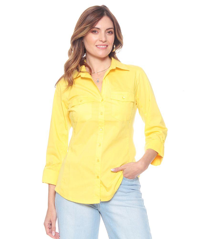 Blusa Manga Larga Con Aplicacion De Rib En Costado-6