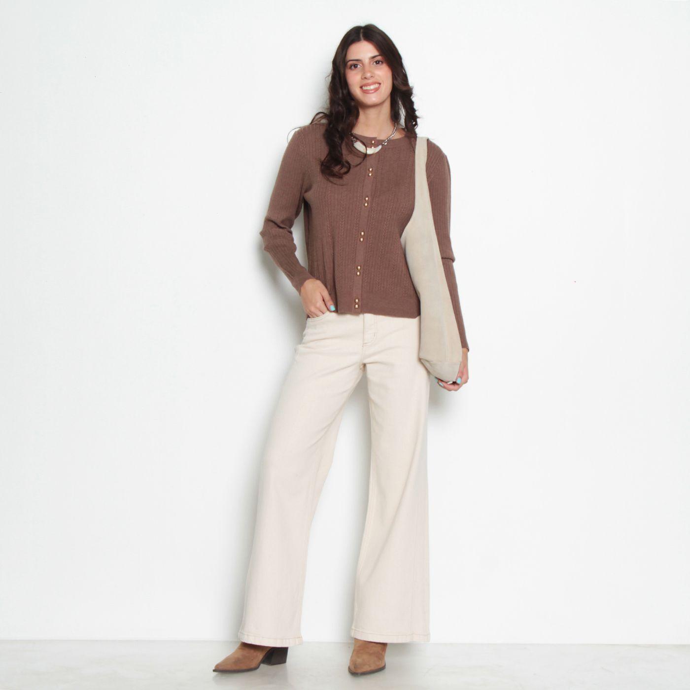 Jeans Wide Tiro Medio Pretina Un Boton-9