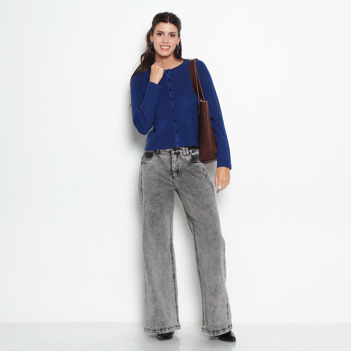 Chaleco Manga   Larga Abotonado En Delantero-4