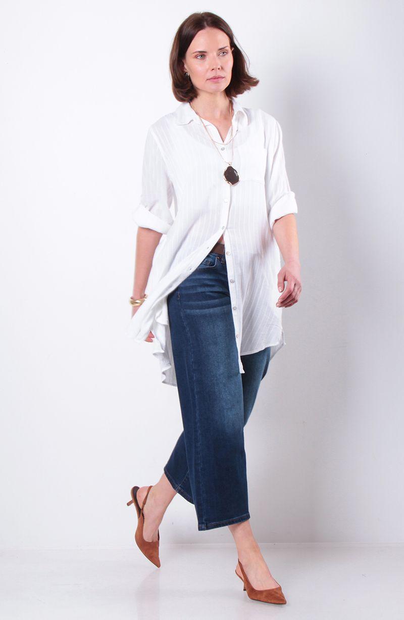 Jeans Wide Leg Cropped   Tiro Medio   Pretina Basica 1 Boton Con   Cinturon-6