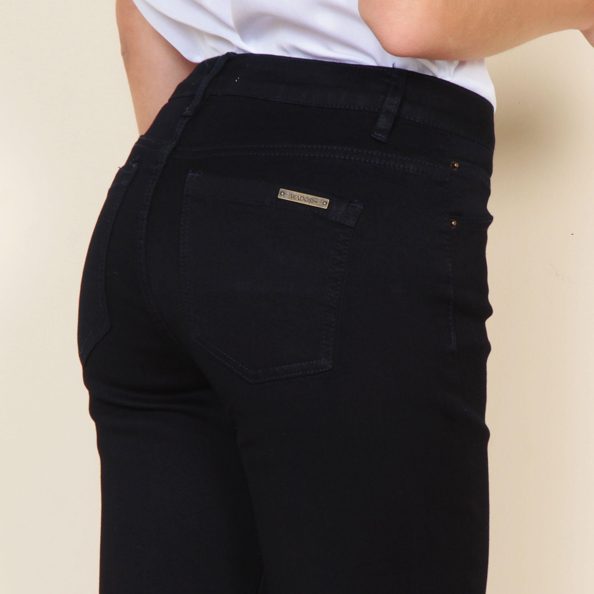 Jeans Recto Tiro Alto Pretina Basica-5