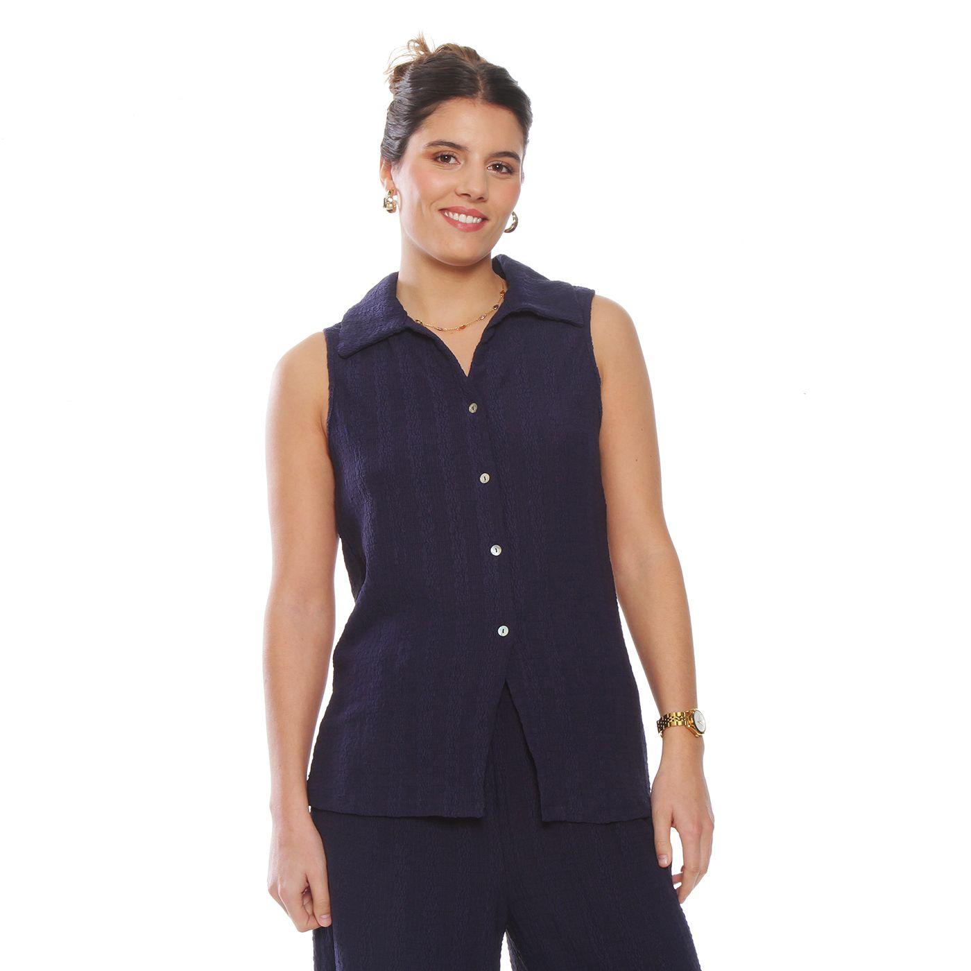 Conjunto Blusa Sin Manga Y Pantalon Wide Leg-5