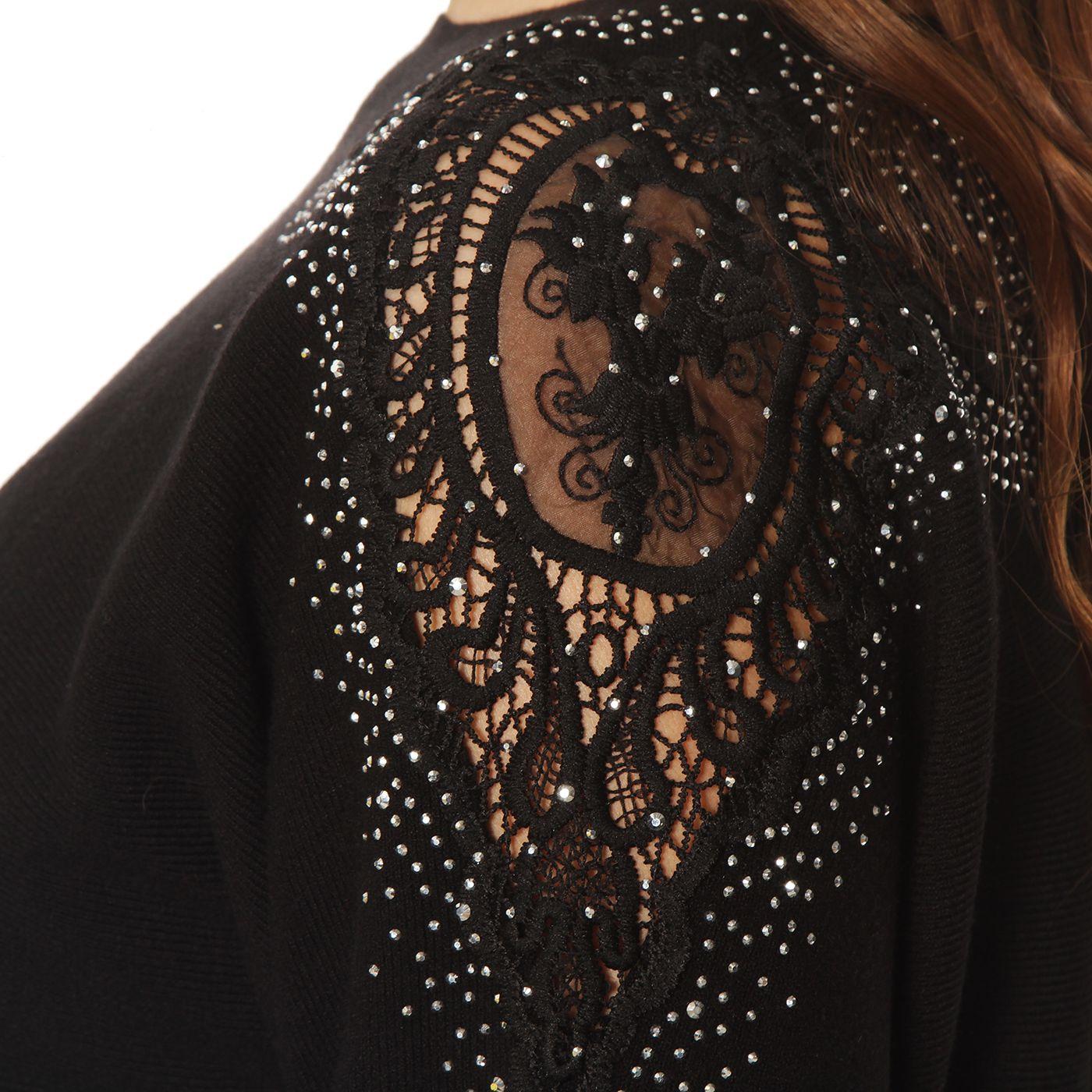 Sweater Manga Larga Con Aplicacion Esccote Redondo-4