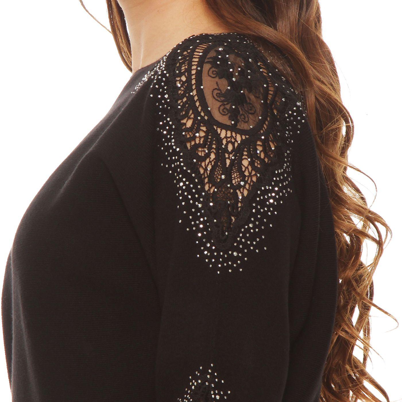 Sweater Manga Larga Con Aplicacion Esccote Redondo-7