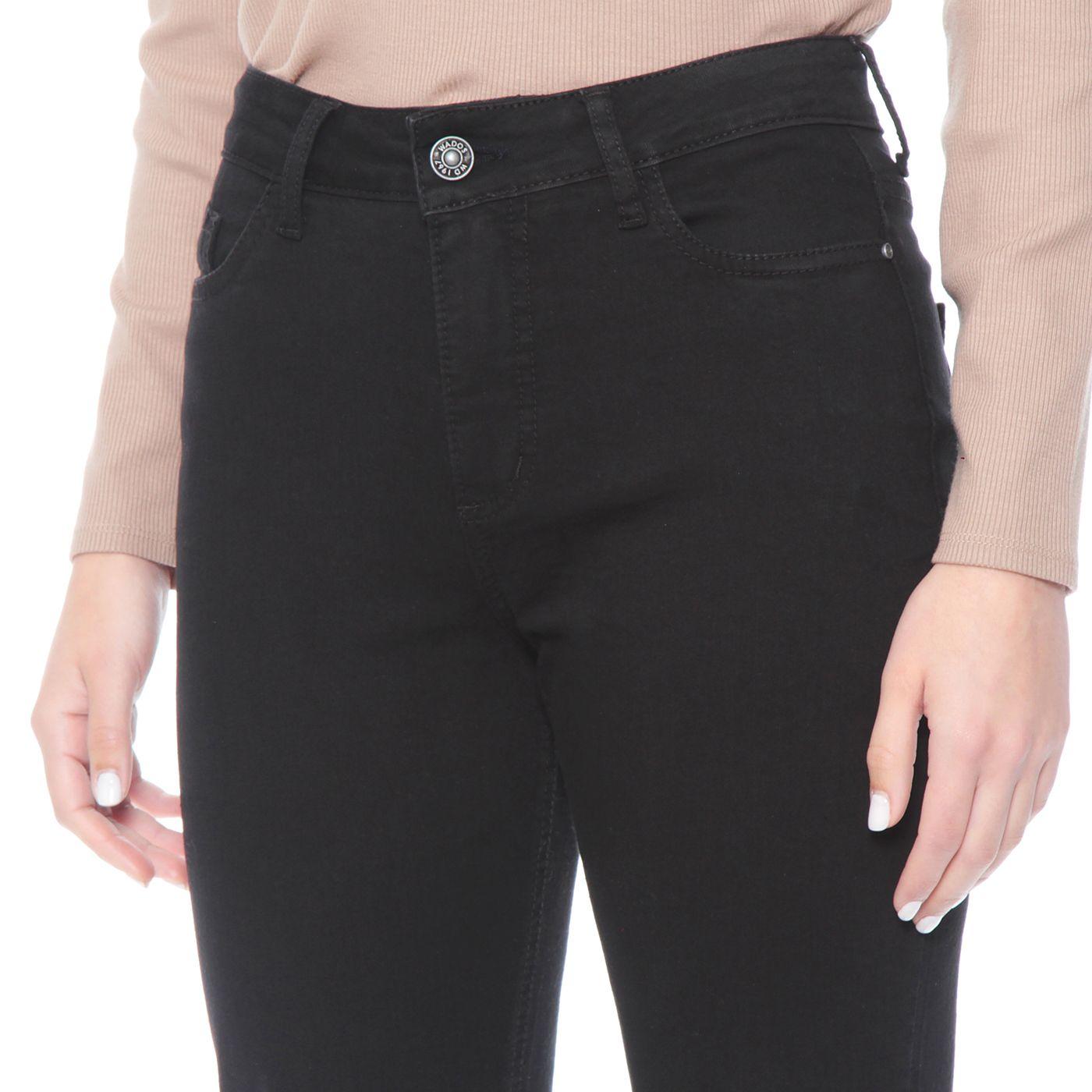 Jeans Flare Tiro Medio Pretina  1 Boton-1