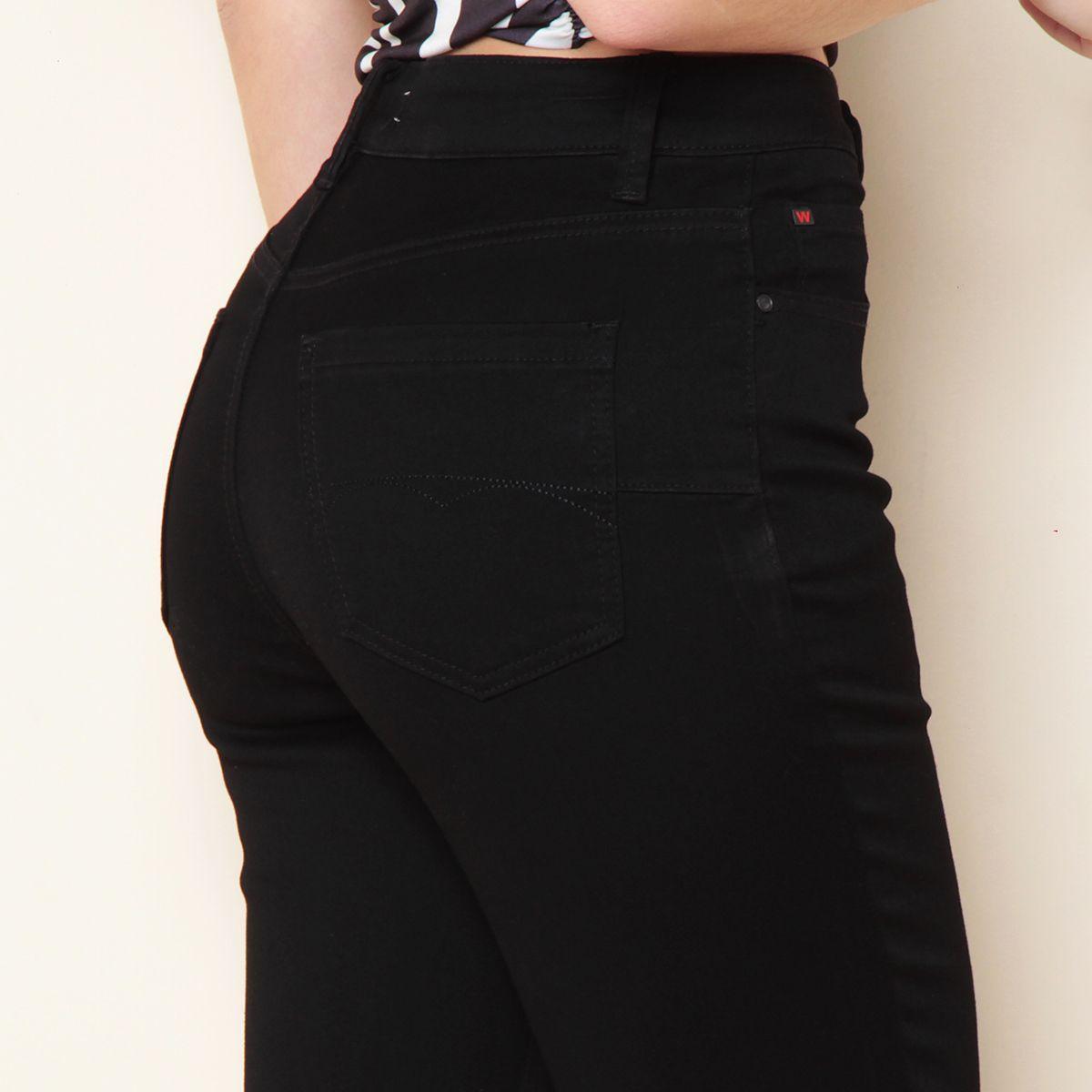 Jeans Flare Tiro Medio Push Pretina Un Boton-4