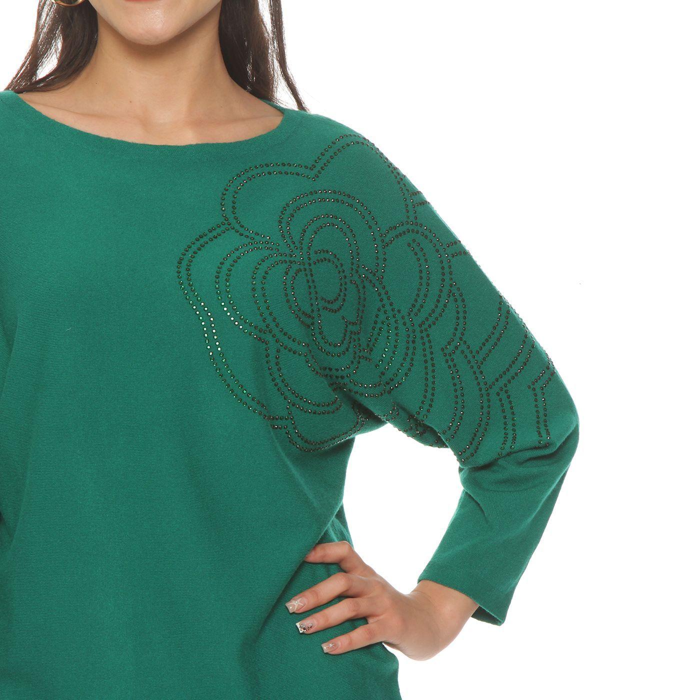 Sweater Manga Larga Con Aplicacion Escote Redondo-6