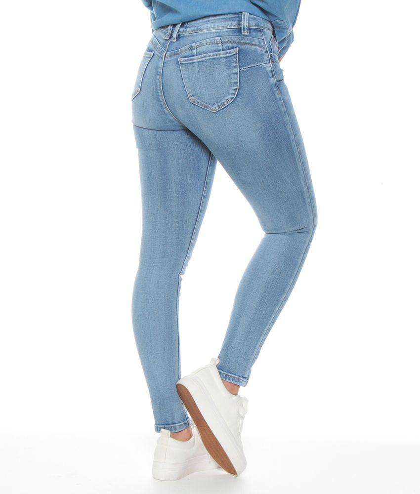 JEANS TIRO ALTO PUSH UP PRETINA BASICA UN BOTON-1