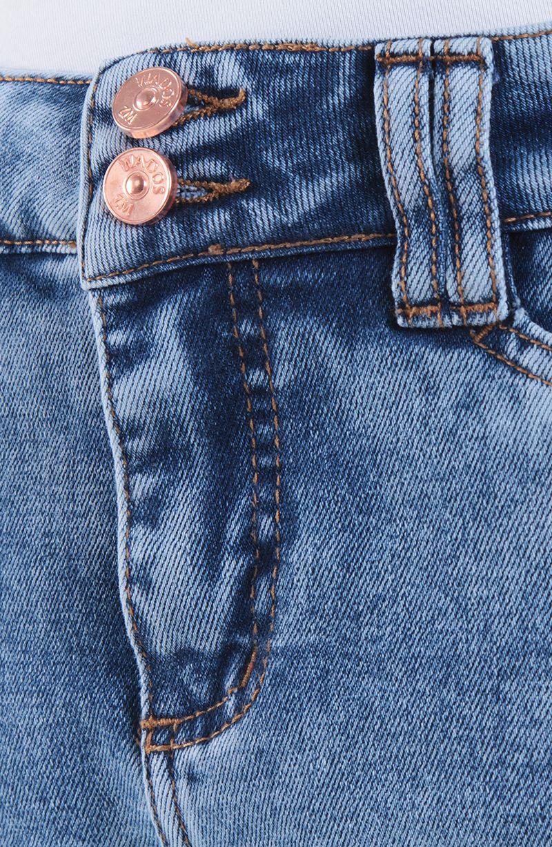 Jort Bermuda Denim Tiro Alto Pretina 1 Boton-2