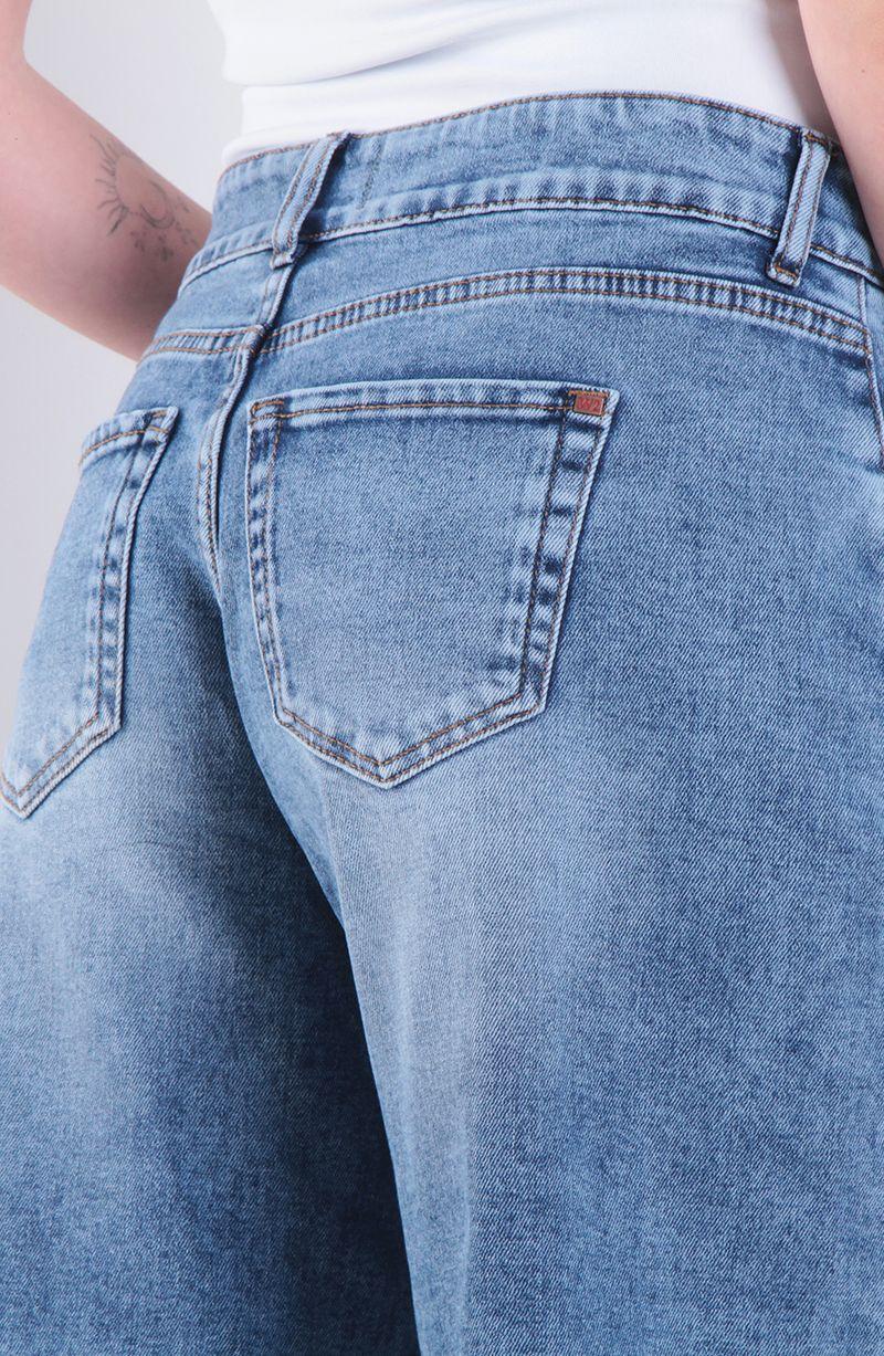 Jort Bermuda Denim Tiro Alto Pretina 1 Boton-8