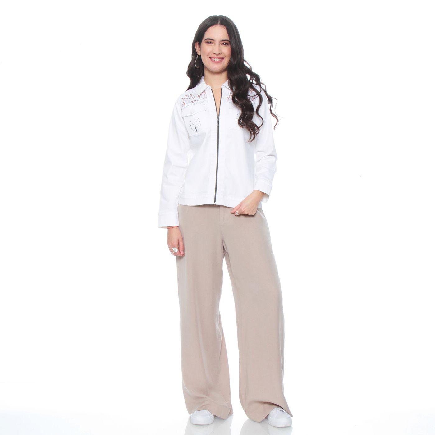 Chaqueta Manga Larga Con Aplicacion En Canesu-4