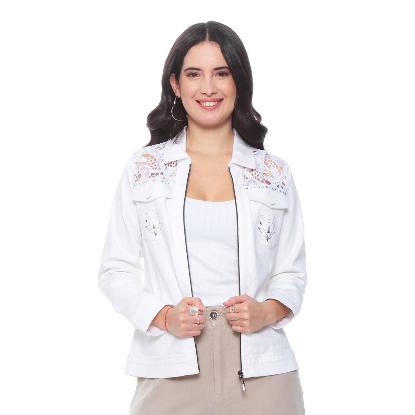 Chaqueta Manga Larga Con Aplicacion En Canesu-5