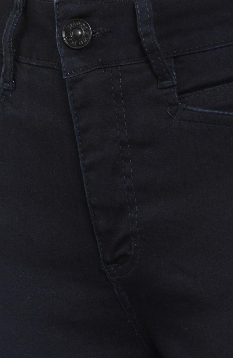 Jeans Recto Tiro Alto Pretina Basica Con Un Boton-2