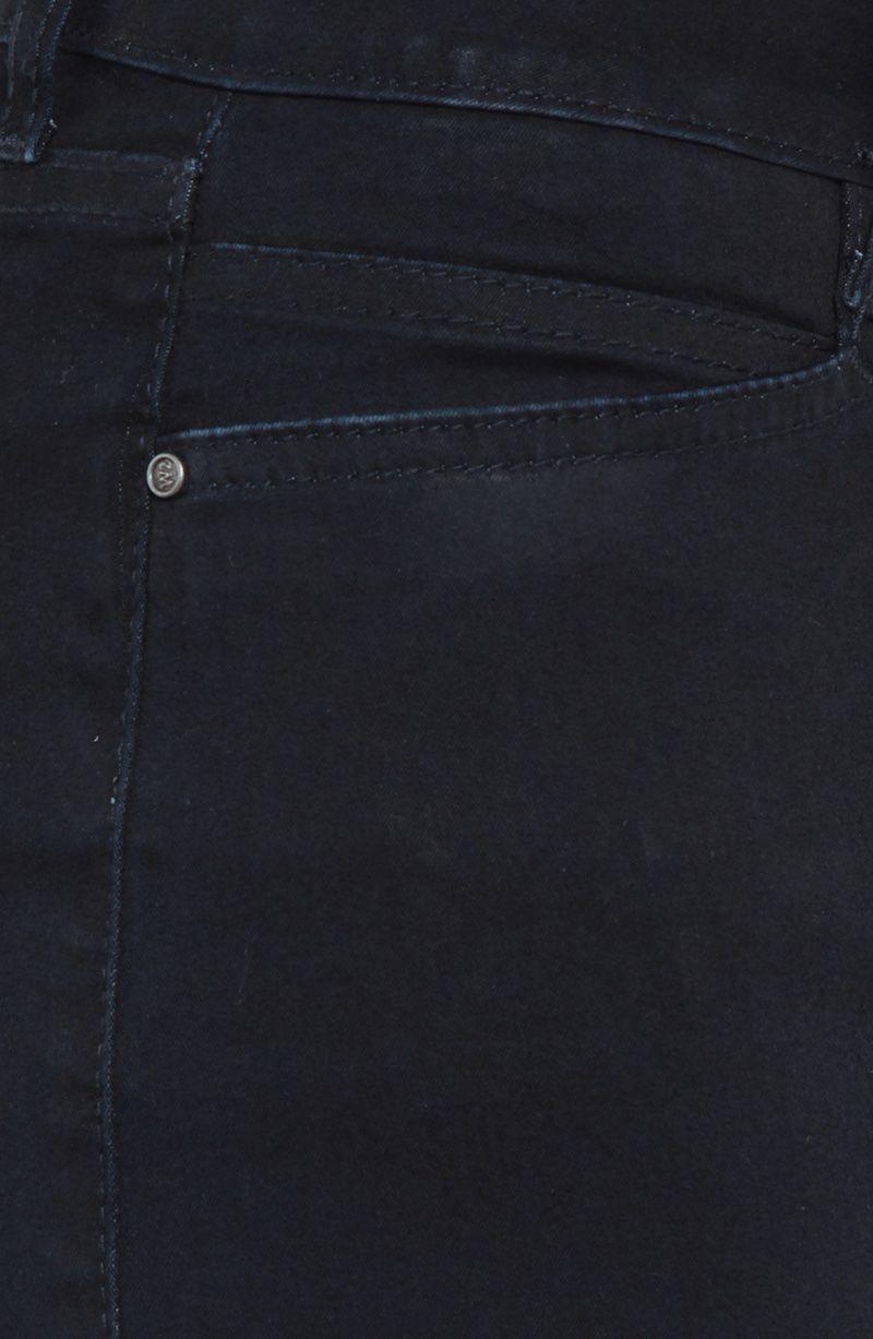 Jeans Recto Tiro Alto Pretina Basica Con Un Boton-3