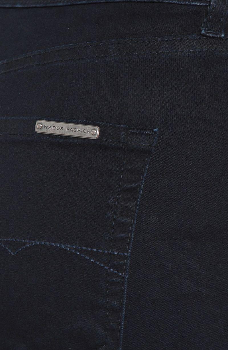 Jeans Recto Tiro Alto Pretina Basica Con Un Boton-4
