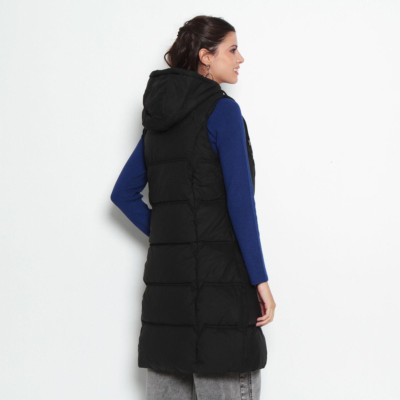 Parka Sin Manga Con   Cierre En Delantero-3