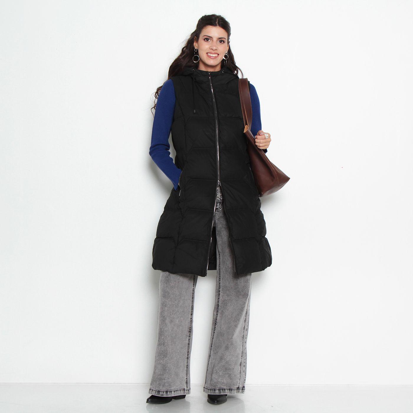 Parka Sin Manga Con   Cierre En Delantero-6