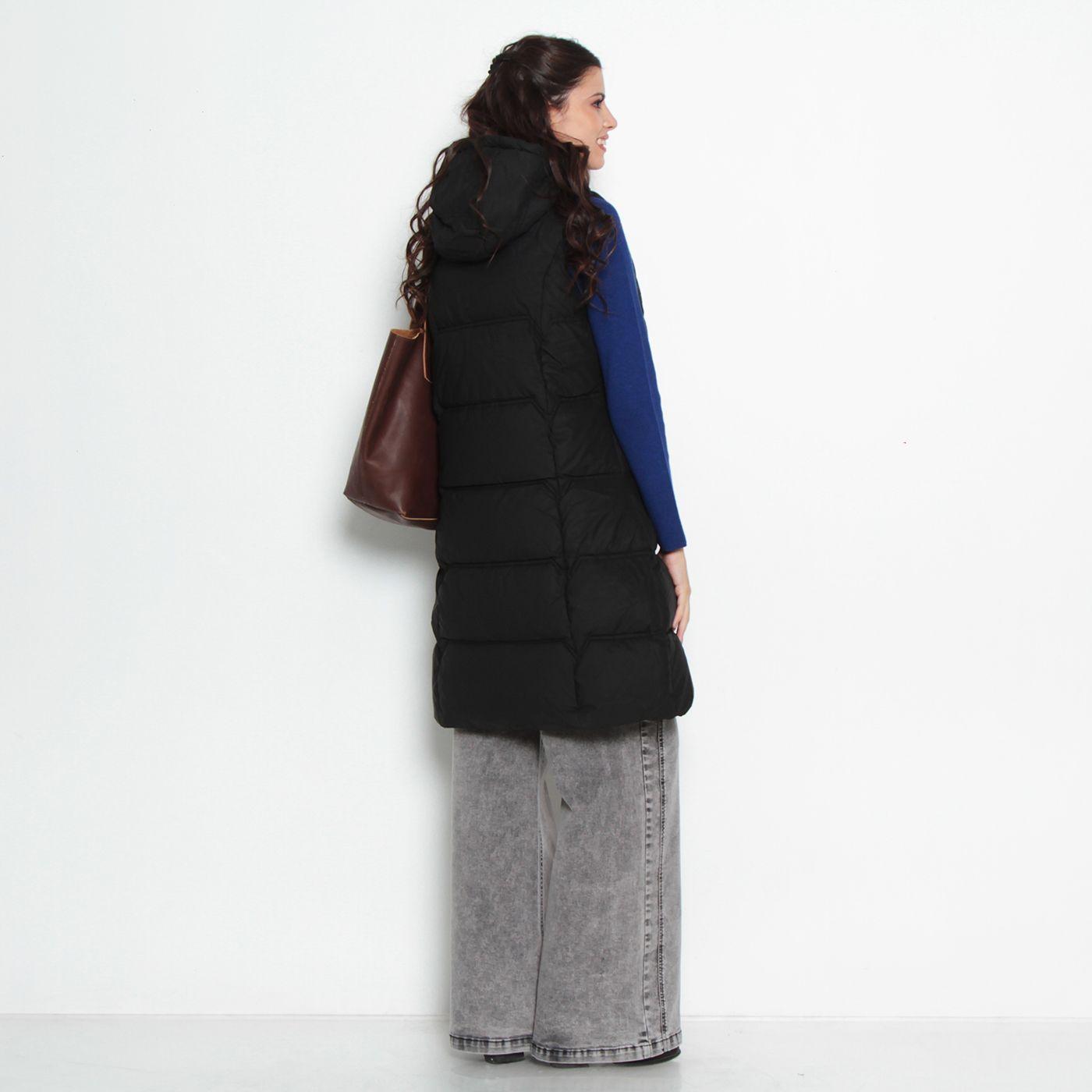 Parka Sin Manga Con   Cierre En Delantero-7