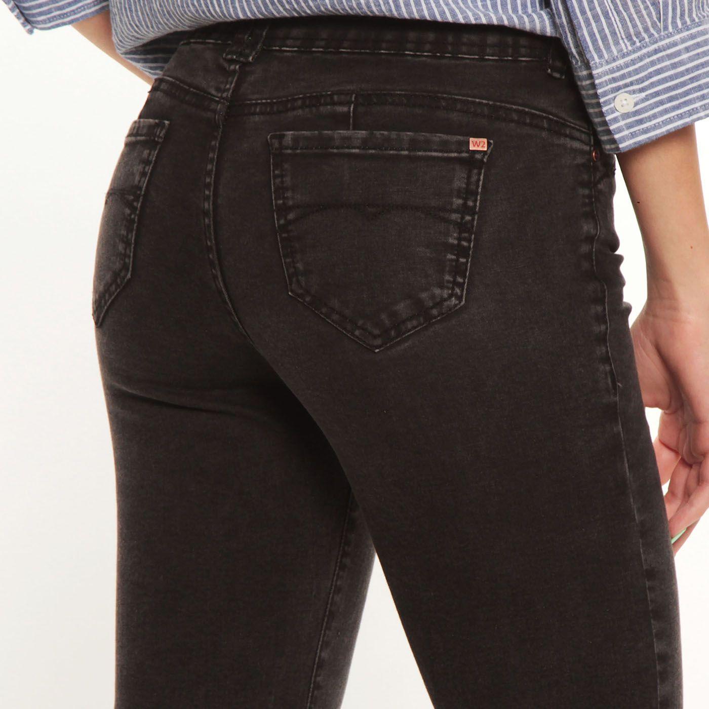 Jeans Tiro Alto Recto  Pretina Alta   Dos Botones-3