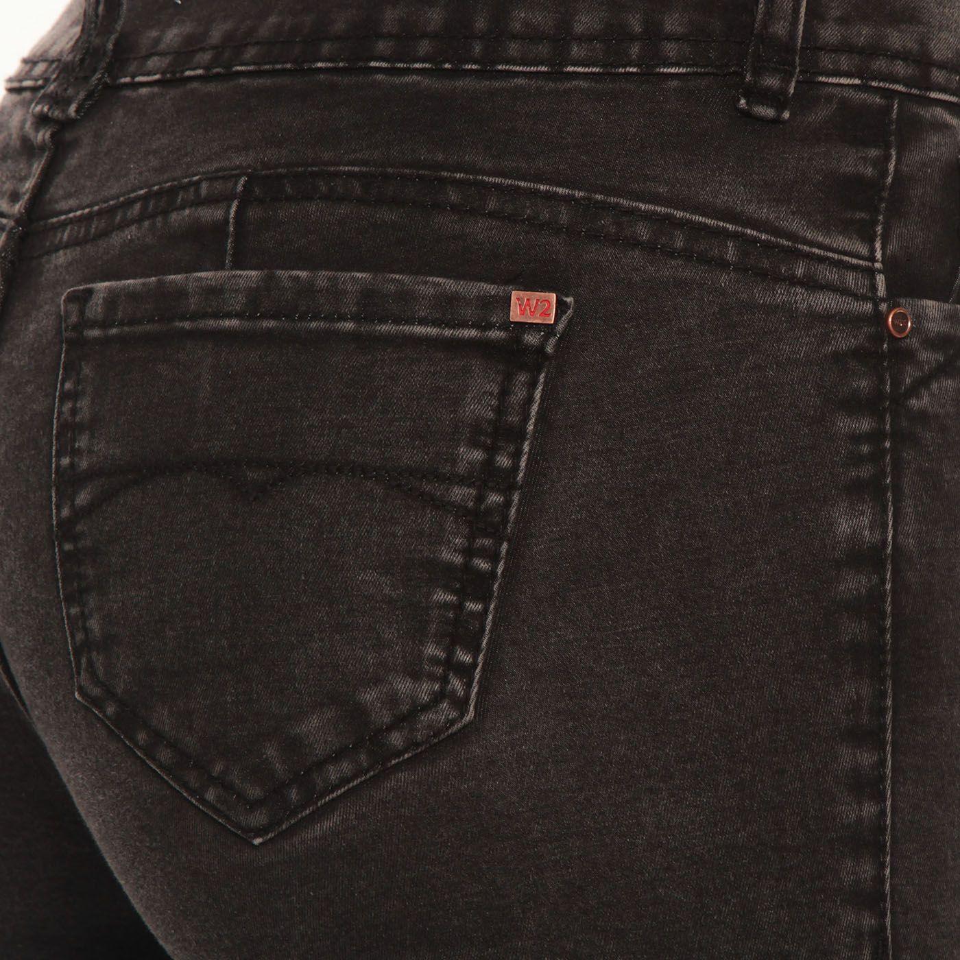 Jeans Tiro Alto Recto  Pretina Alta   Dos Botones-5