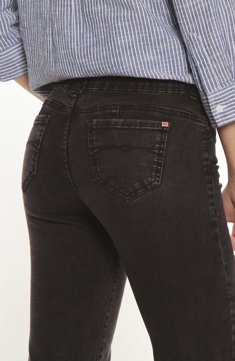 Jeans Tiro Alto Recto  Pretina Alta   Dos Botones-2
