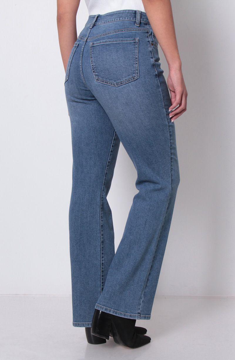 Jeans Recto Tiro  Alto Pretina   Basica 1 Boton-6