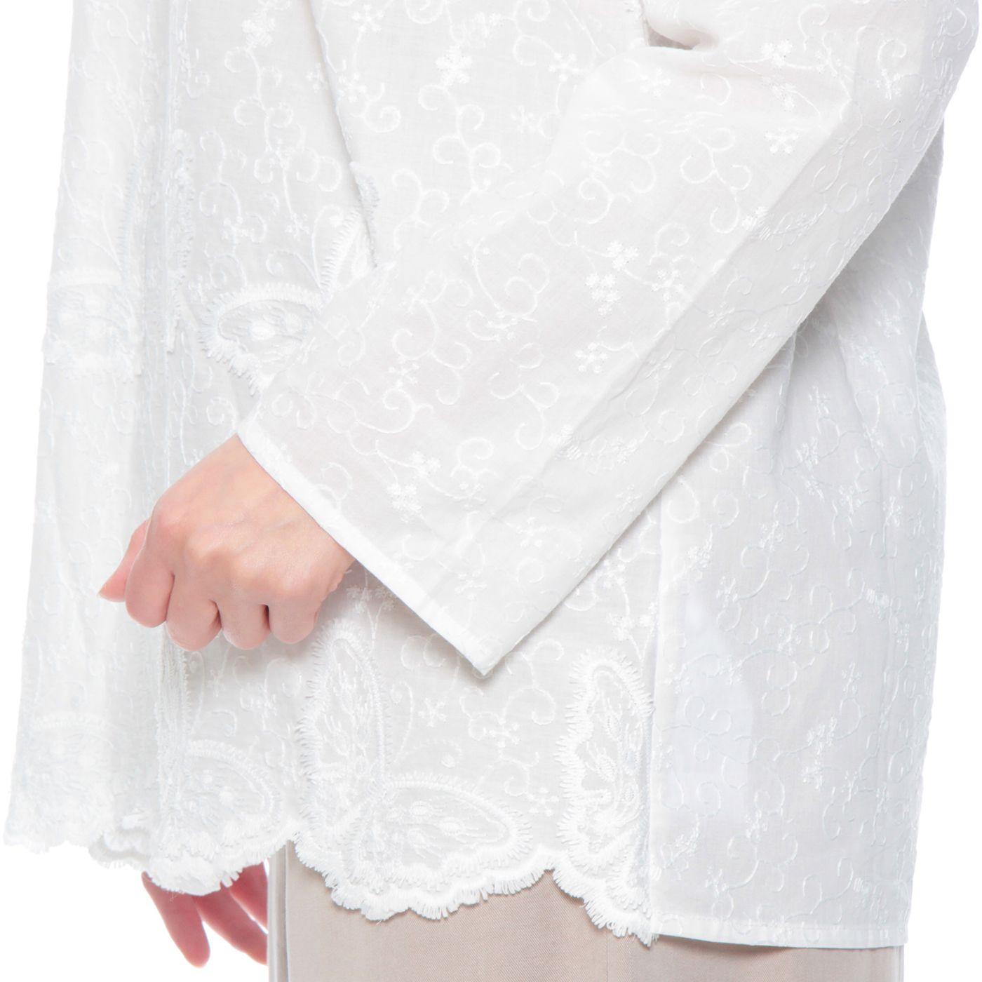 Blusa Manga Larga Embroidery Abotonada En El Delantero-3
