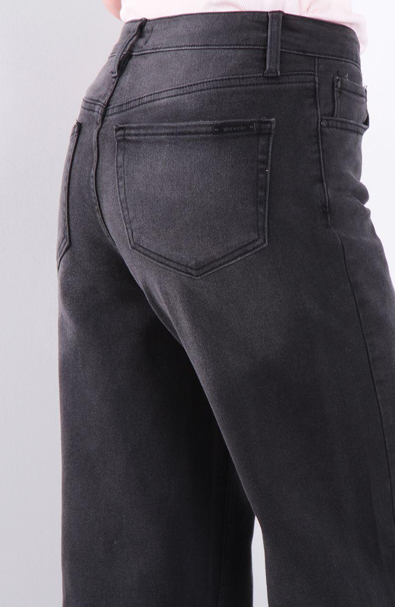 Jeans Wide Leg Ito Alto Pretina Basica 1 Boton-2