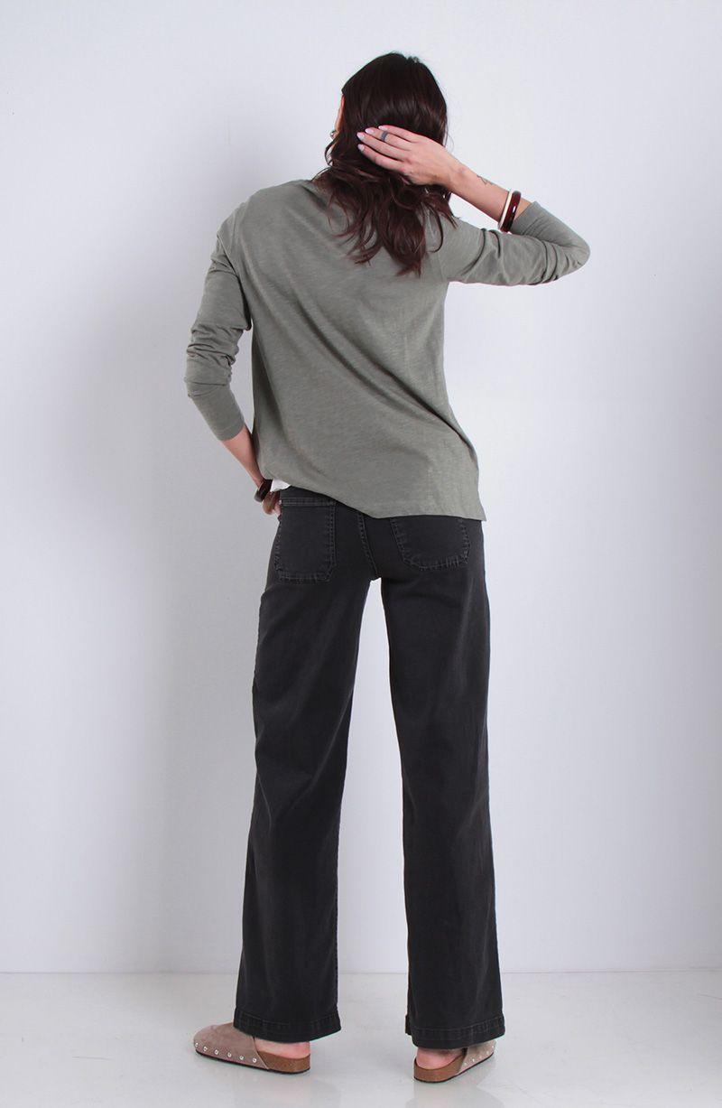 Polera Manga  Larga  Escote V-5