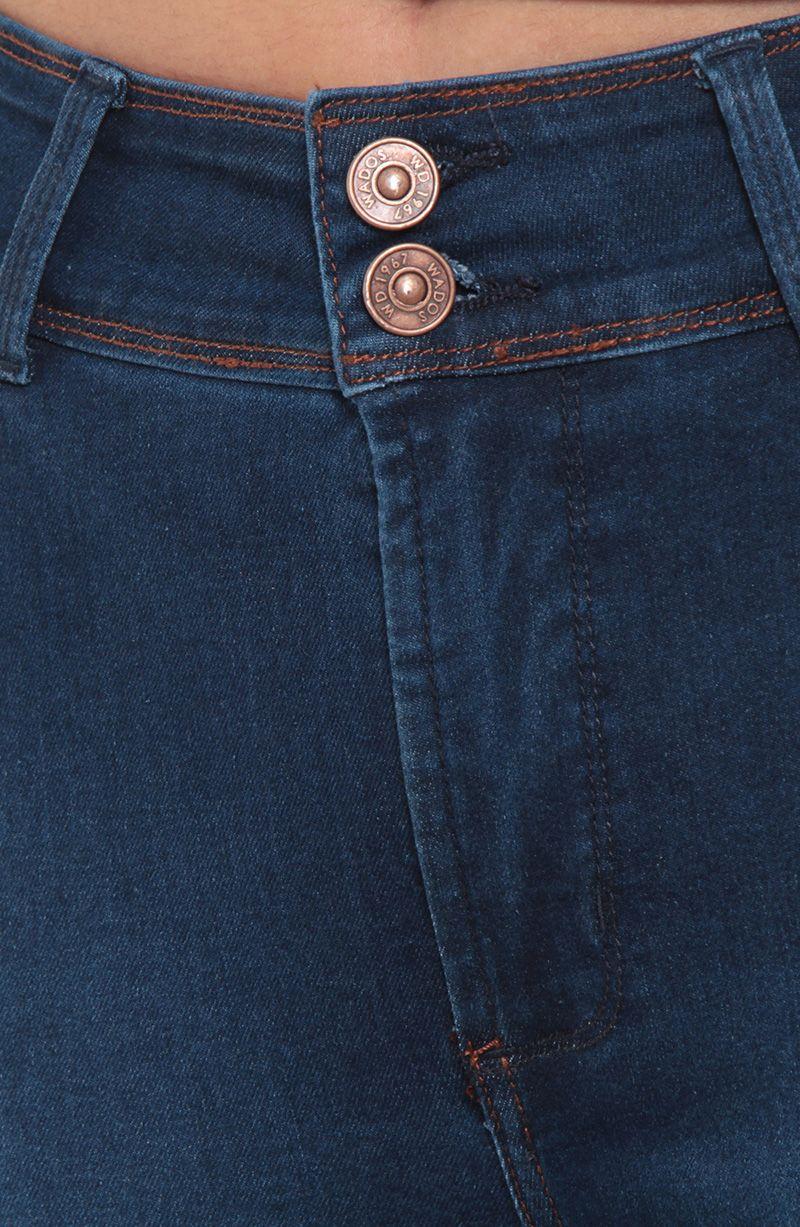 Jeans Pitillo Push Up Tiro Alto Pretina Media Dos Botones-2