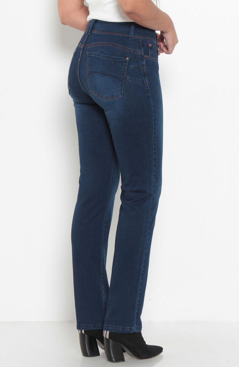 Jeans Pitillo Push Up Tiro Alto Pretina Media Dos Botones-5