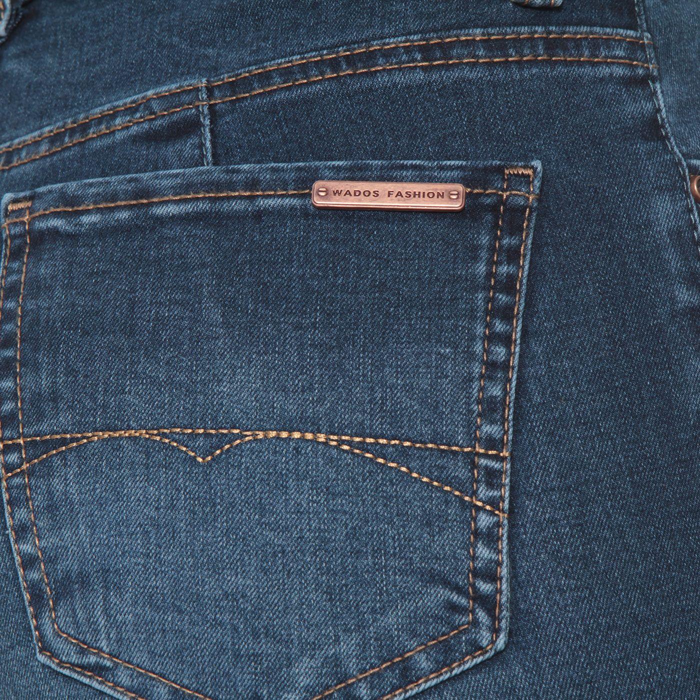 Jeans 1 Boton Slim Tiro Alto Pretina Basica-9