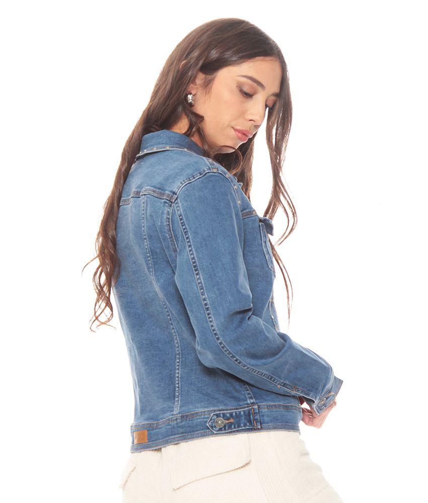 CHAQUETA DENIM CLASICA MANGA LARGA CON TACHAS-0