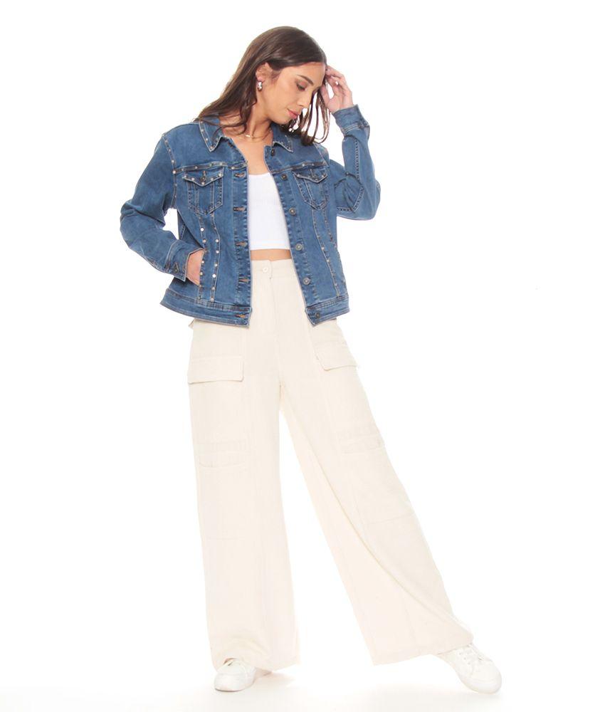 CHAQUETA DENIM CLASICA MANGA LARGA CON TACHAS-7