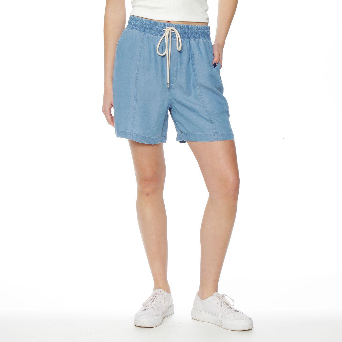 Short Lyocell Tiro Alto Pretina Elasticada Con Cordon-2