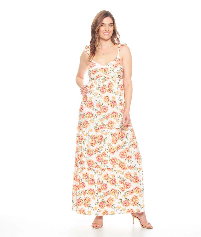 Vestido Sin Manga Pavilo Volante Estampado Escote V-0