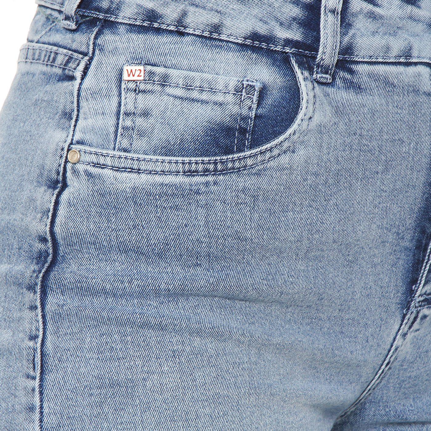 Jort Bermuda  Denim Tiro Alto Pretina 1 Boton-8