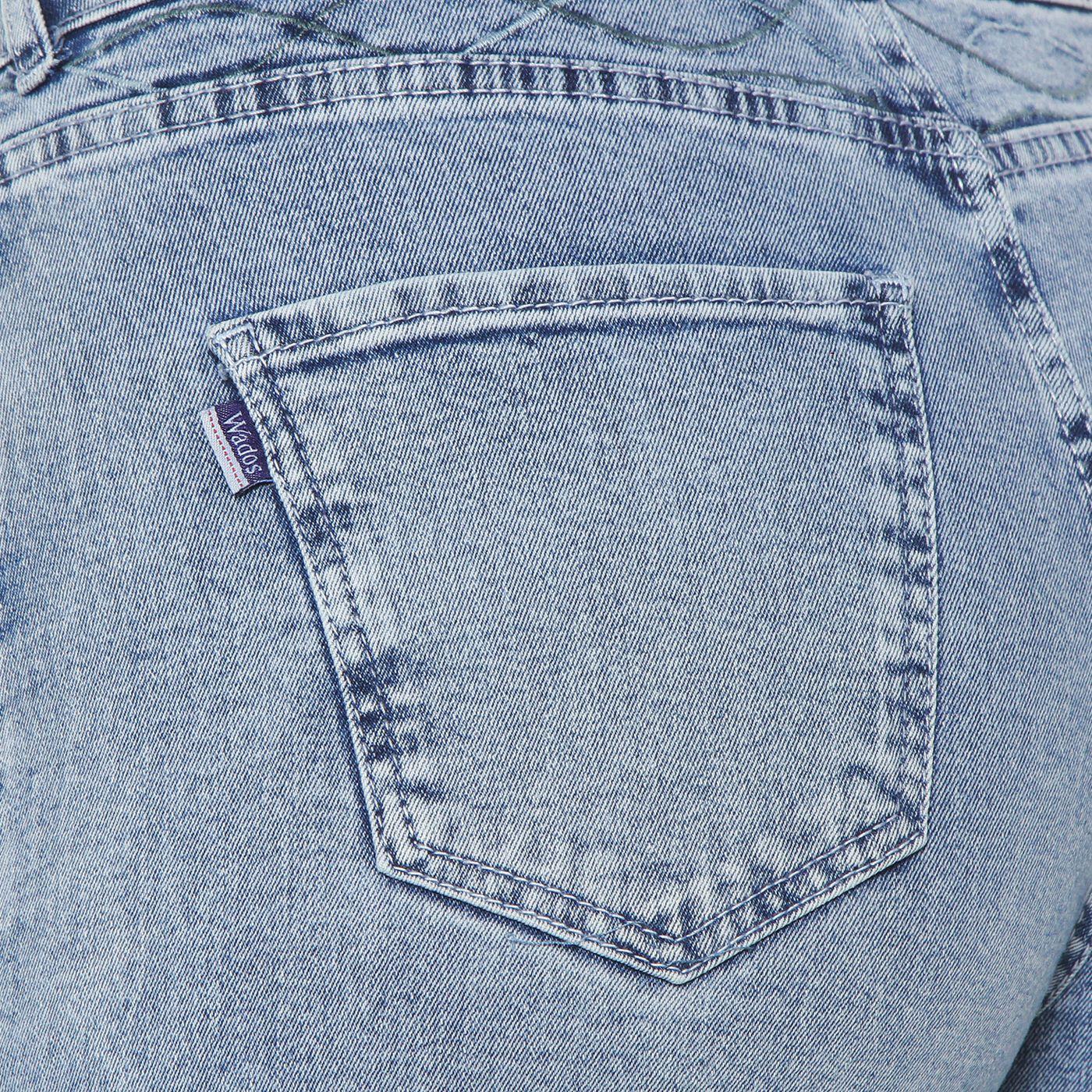 Jort Bermuda  Denim Tiro Alto Pretina 1 Boton-9
