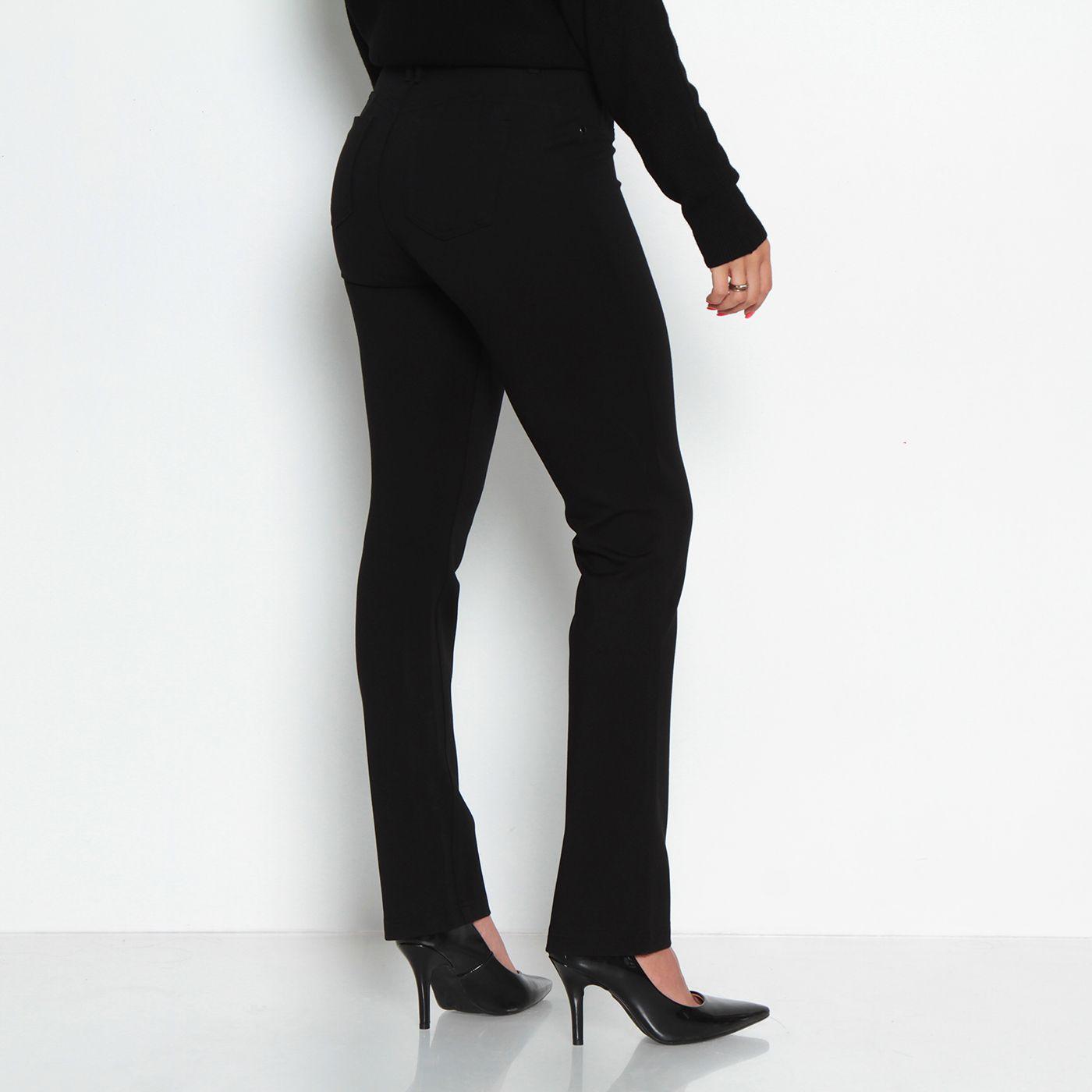 Ponte Recto Pretina Un Boton Basica Con Bolsillo Falso-6