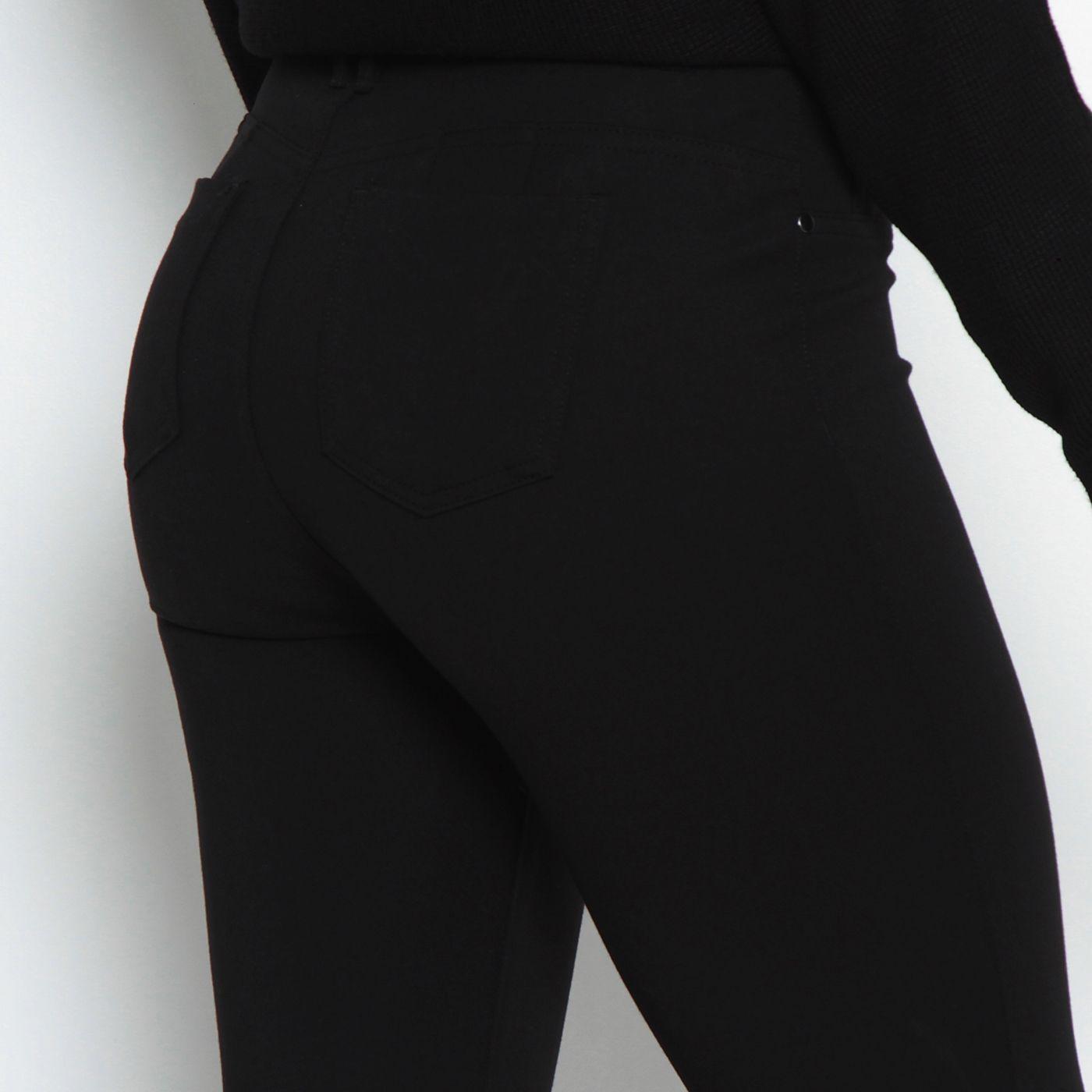 Ponte Recto Pretina Un Boton Basica Con Bolsillo Falso-8