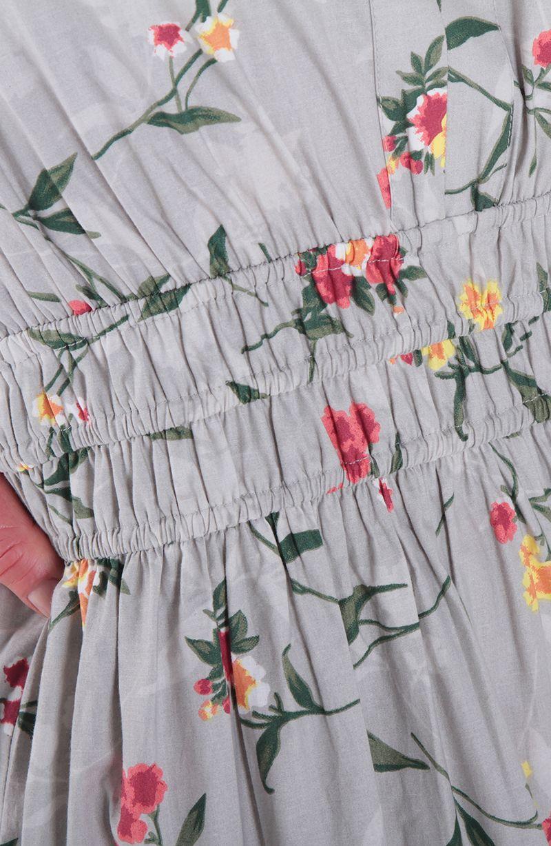 Vestido Estampado Manga Corta Escote V-4